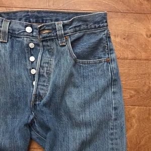 Levi’s 501 Button Fly with Rare Blank Red Tab